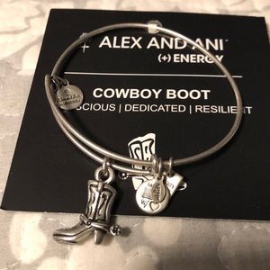 Alex and Ani Cowboy Boot Charm Bracelet